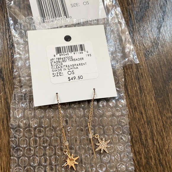 Club Monaco Starburst Threader Earrings - Picture 5 of 5